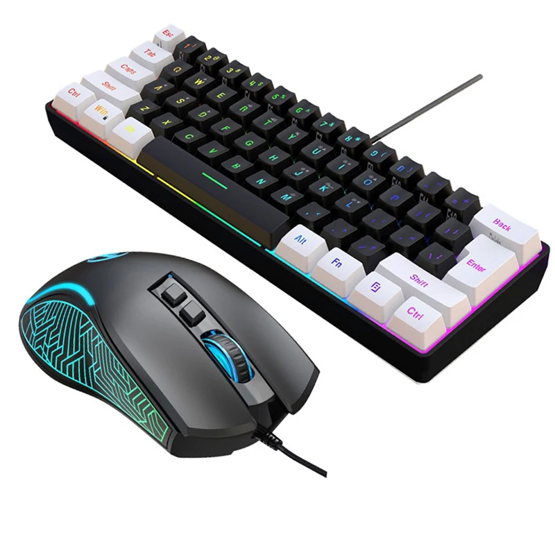 Gaming Keyboard And Mouse Combo - Klavye ve Fare %60 Bilgisayar Oyun