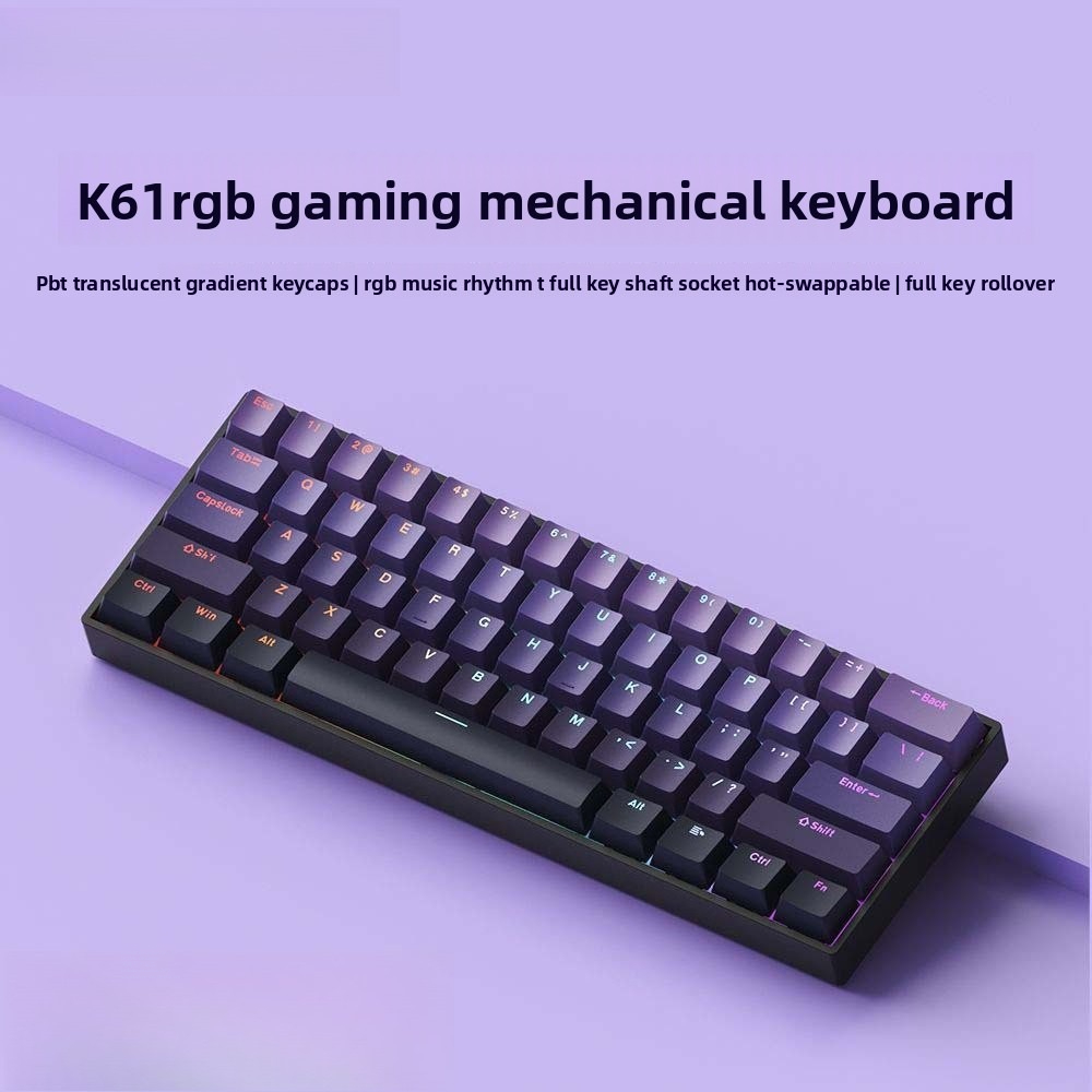 Gaming Keyboard Mobile - 60% kablosuz bluetooth 2.4G mekanik klavye