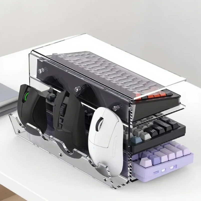 Gaming Keyboard Ergonomic - Klavye Standı 3 Katmanlı Akrilik Depolama