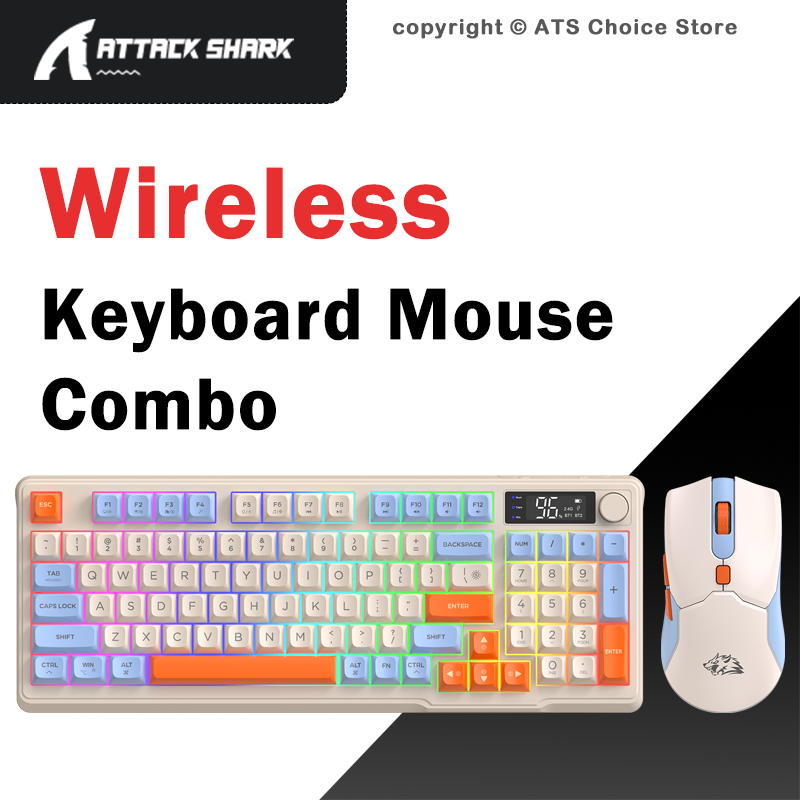 Gaming Keyboard And Mouse Combo Wireless - FREEWOLF T96 Kablosuz Klavye Mouse Seti,