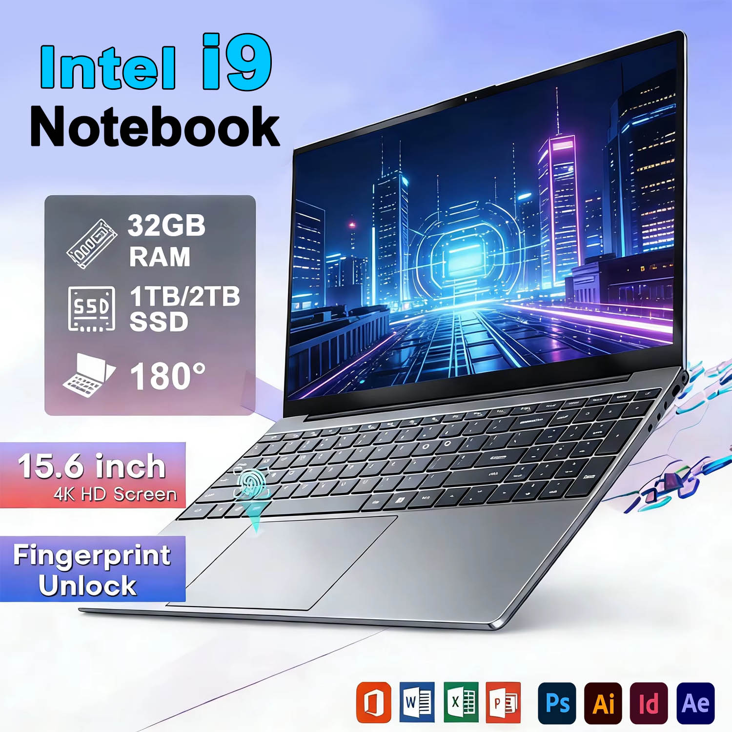 Gaming Keyboard 2026 - 2026 YENİ 15.6 İnç Taşınabilir Dizüstü
