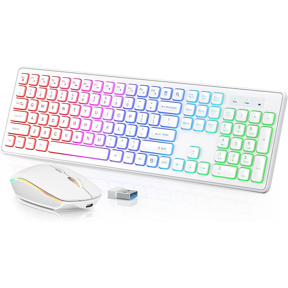 Gaming Keyboard And Mouse Combo - Arkadan Aydınlatmalı Kablosuz Klavye ve Fare,