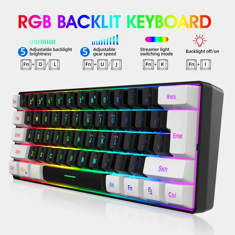 Klavye ve Fare %60 Bilgisayar  - Gaming Keyboard And Mouse Combo incelemesi ve fiyatı