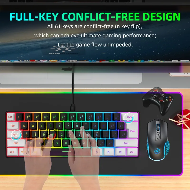 Klavye ve Fare %60 Bilgisayar  - Gaming Keyboard And Mouse Combo incelemesi ve fiyatı