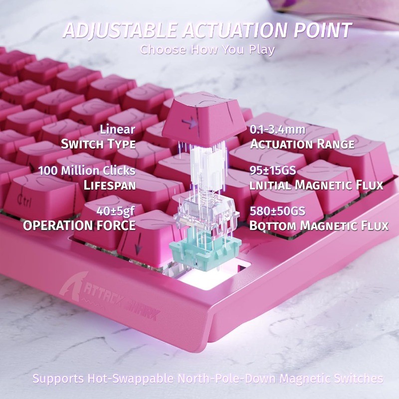 ATTACK SHARK X68 HE 8000Hz Hız - Keyboard Gaming Mac incelemesi ve fiyatı