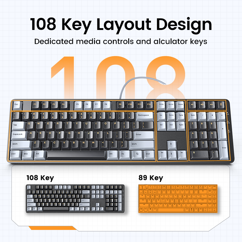 Rj45 mekanik klavye 108 PBT Ke - Keyboard Gaming Mac incelemesi ve fiyatı