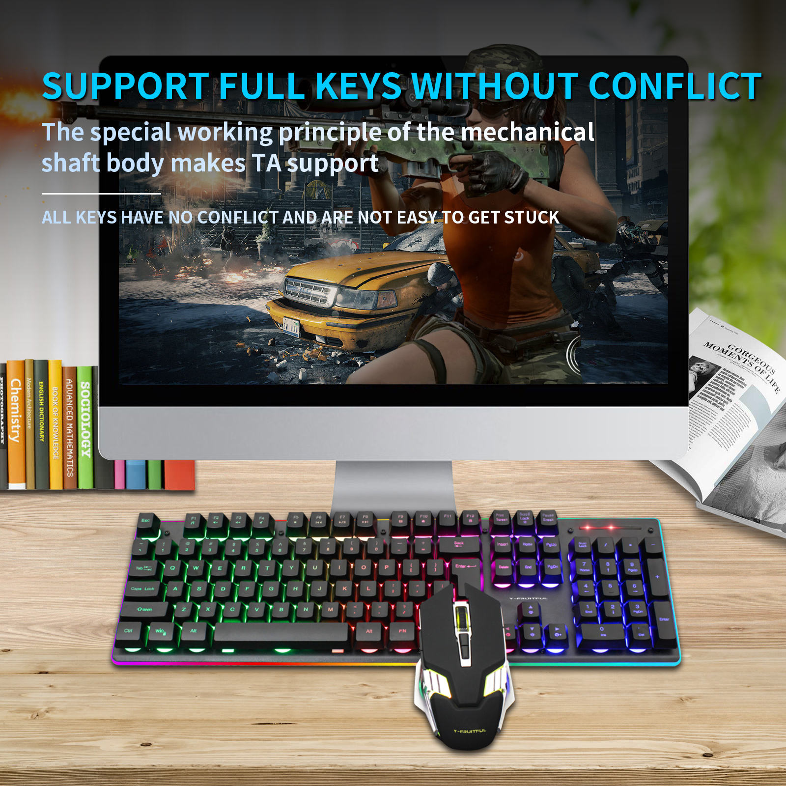 104 Tuşlu RGB Bilgisayar Kablo - Gaming Keyboard And Mouse Combo Wireless incelemesi ve fiyatı