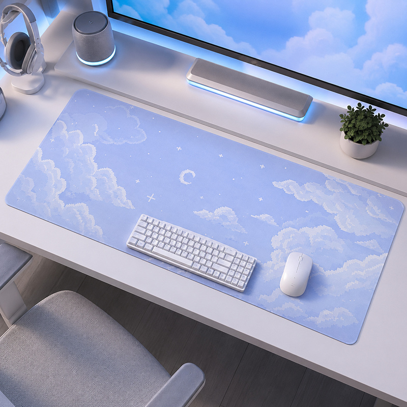 Mouse Pad Blue Moon Cloud Sky  - Gaming Keyboard Blue incelemesi ve fiyatı