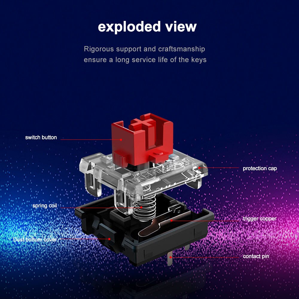 SMD SMD RGB MX düşük profil 5. - Gaming Keyboard Mobile incelemesi ve fiyatı